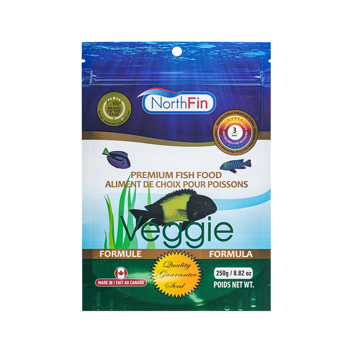 NorthFin Veggie Formula 3 mm Sinking 250 g