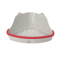 Living World Corner Litter Pan Gray Small